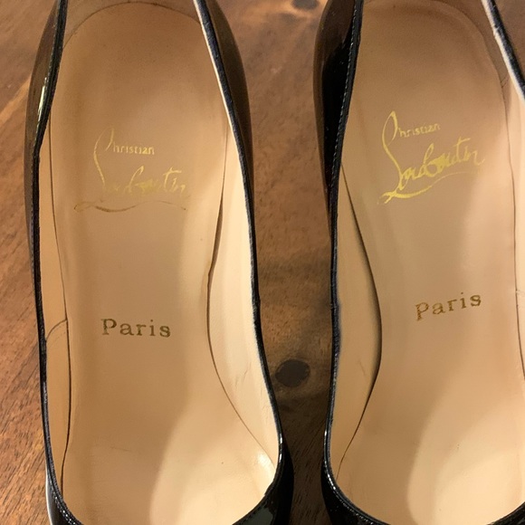 Christian Louboutin Décolleté 868 Black Patent - Picture 6 of 14